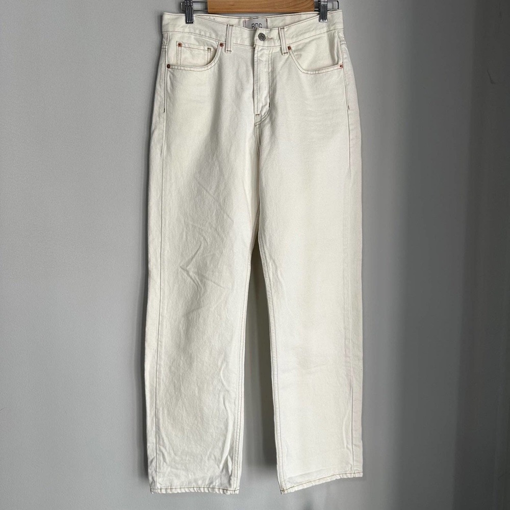 Urban Outfitters Straight Leg Jeans in Off-White